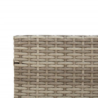 Thumbnail for Gartensofa in L-Form mit Tisch und Kissen Grau Poly Rattan