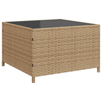 Thumbnail for Gartensofa in L-Form mit Tisch und Kissen Beige Poly Rattan