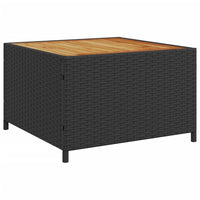Thumbnail for Gartensofa in L-Form mit Tisch und Kissen Schwarz Poly Rattan