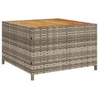 Thumbnail for Gartensofa in L-Form mit Tisch und Kissen Grau Poly Rattan