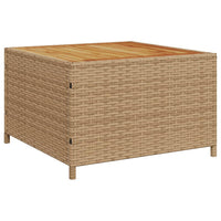 Thumbnail for Gartensofa in L-Form mit Tisch und Kissen Beige Poly Rattan