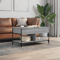 Thumbnail for Couchtisch Grau Sonoma 100x50x50 cm Holzwerkstoff und Metall