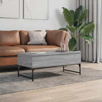 Thumbnail for Couchtisch Grau Sonoma 100x50x40 cm Holzwerkstoff und Metall