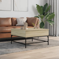 Thumbnail for Couchtisch Sonoma-Eiche 80x80x45 cm Holzwerkstoff und Metall