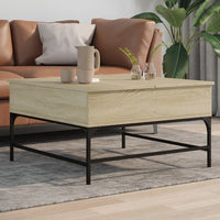 Thumbnail for Couchtisch Sonoma-Eiche 80x80x45 cm Holzwerkstoff und Metall