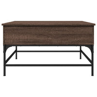 Thumbnail for Couchtisch Braun Eichen-Optik 80x80x45 cm Holzwerkstoff Metall
