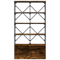 Thumbnail for Bücherregal Räuchereiche 100x26x180 cm Holzwerkstoff und Metall