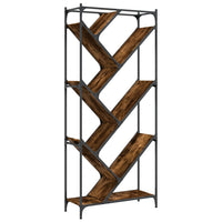 Thumbnail for Bücherregal Räuchereiche 79x30x180 cm Holzwerkstoff und Metall