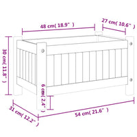 Thumbnail for Pflanzkübel mit Einlage 54x31x30 cm Massivholz Akazie