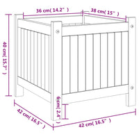 Thumbnail for Pflanzkübel mit Einlage 42x42x40 cm Massivholz Akazie