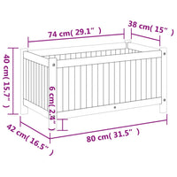 Thumbnail for Pflanzkübel mit Einlage 80x42x40 cm Massivholz Akazie