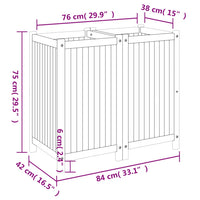 Thumbnail for Pflanzkübel mit Einlage 84x42x75 cm Massivholz Akazie
