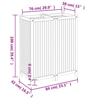 Thumbnail for Pflanzkübel mit Einlage 84x42x100 cm Massivholz Akazie