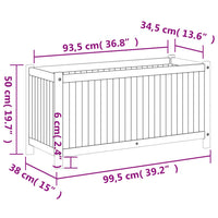 Thumbnail for Pflanzkübel mit Einlage 99,5x38x50 cm Massivholz Akazie