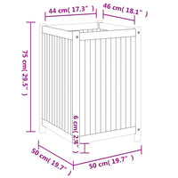 Thumbnail for Pflanzkübel mit Einlage 50x50x75 cm Massivholz Akazie