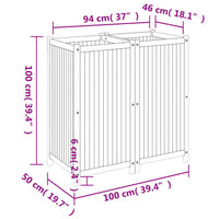 Thumbnail for Pflanzkübel mit Einlage 100x50x100 cm Massivholz Akazie