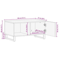 Thumbnail for Couchtisch Braun 80x51x40 cm Massivholz Mango