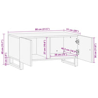Thumbnail for Couchtisch 80x51x40 cm Massivholz Akazie