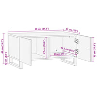 Thumbnail for Couchtisch 80x51x40 cm Massivholz Akazie