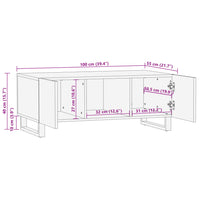 Thumbnail for Couchtisch 100x55x40 cm Massivholz Akazie