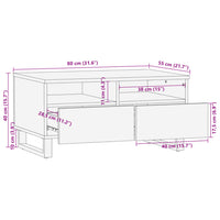Thumbnail for Couchtisch Braun 80x55x40 cm Massivholz Mango