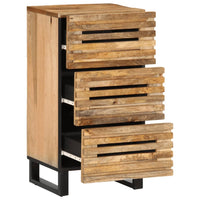 Thumbnail for Sideboard 40x34x75 cm Raues Massives Mangoholz