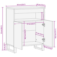 Thumbnail for Sideboard 60x34x75 cm Massivholz Akazie