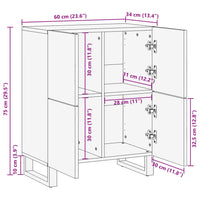 Thumbnail for Sideboard 60x34x75 cm Massivholz Akazie