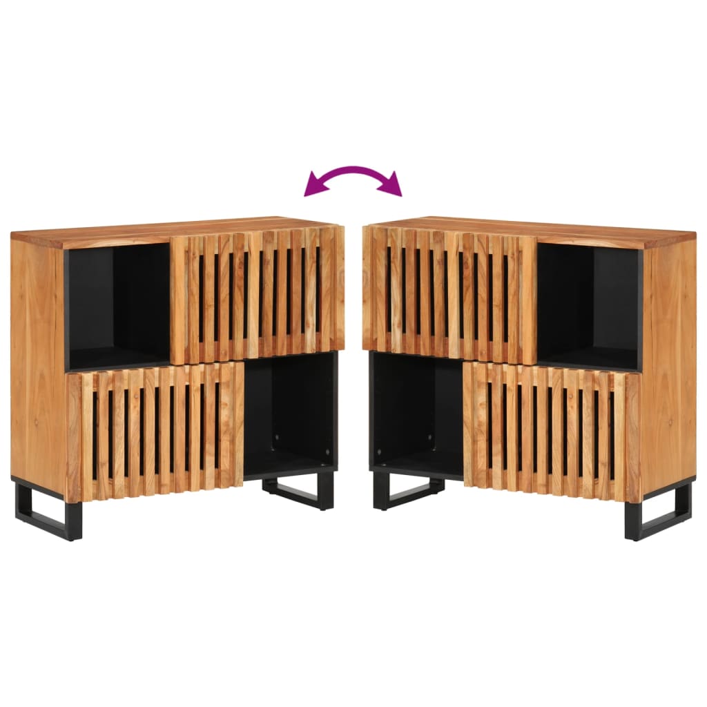 Sideboard 80x34x75 cm Massivholz Akazie