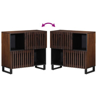 Thumbnail for Sideboard Braun 80x34x75 cm Massivholz Mango