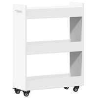 Thumbnail for Schrank mit Rollen Weiß 60x22x79 cm Holzwerkstoff