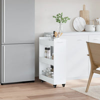 Thumbnail for Schrank mit Rollen Weiß 60x22x79 cm Holzwerkstoff