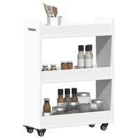 Thumbnail for Schrank mit Rollen Weiß 60x22x79 cm Holzwerkstoff