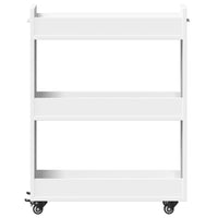 Thumbnail for Schrank mit Rollen Weiß 60x22x79 cm Holzwerkstoff
