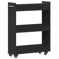 Thumbnail for Schrank mit Rollen Schwarz 60x22x79 cm Holzwerkstoff
