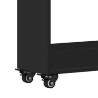 Thumbnail for Schrank mit Rollen Schwarz 60x22x79 cm Holzwerkstoff