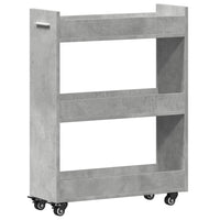 Thumbnail for Schrank mit Rollen Betongrau 60x22x79 cm Holzwerkstoff