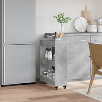 Thumbnail for Schrank mit Rollen Betongrau 60x22x79 cm Holzwerkstoff