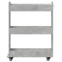 Thumbnail for Schrank mit Rollen Betongrau 60x22x79 cm Holzwerkstoff