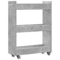 Thumbnail for Schrank mit Rollen Betongrau 60x22x79 cm Holzwerkstoff