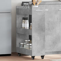 Thumbnail for Schrank mit Rollen Betongrau 60x22x79 cm Holzwerkstoff
