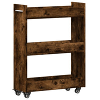 Thumbnail for Schrank mit Rollen Räuchereiche 60x22x79 cm Holzwerkstoff