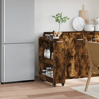 Thumbnail for Schrank mit Rollen Räuchereiche 60x22x79 cm Holzwerkstoff