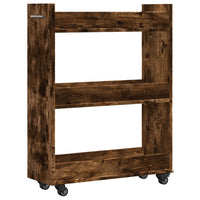 Thumbnail for Schrank mit Rollen Räuchereiche 60x22x79 cm Holzwerkstoff