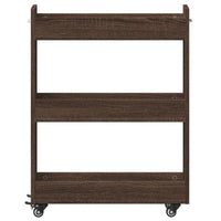 Thumbnail for Schrank mit Rollen Braun Eichen-Optik 60x22x79 cm Holzwerkstoff