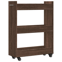 Thumbnail for Schrank mit Rollen Braun Eichen-Optik 60x22x79 cm Holzwerkstoff