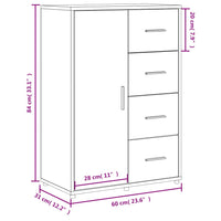Thumbnail for Sideboard Schwarz 60x31x84 cm Holzwerkstoff