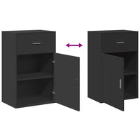 Thumbnail for Beistellschrank Schwarz 56,5x39x90 cm Holzwerkstoff