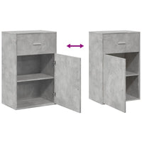 Thumbnail for Beistellschrank Betongrau 56,5x39x90 cm Holzwerkstoff