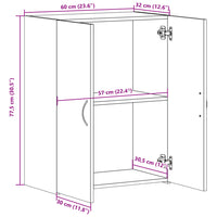 Thumbnail for Aktenschrank Weiß 60x32x77,5 cm Holzwerkstoff